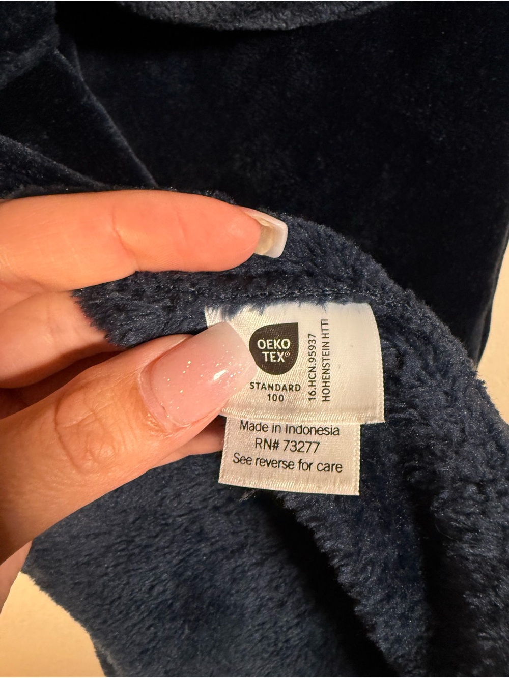 Sonoma BathRobe With Belt Navy S/M Super Soft Cozy Plush Robe Loungewear Pockets - Picture 7 of 9